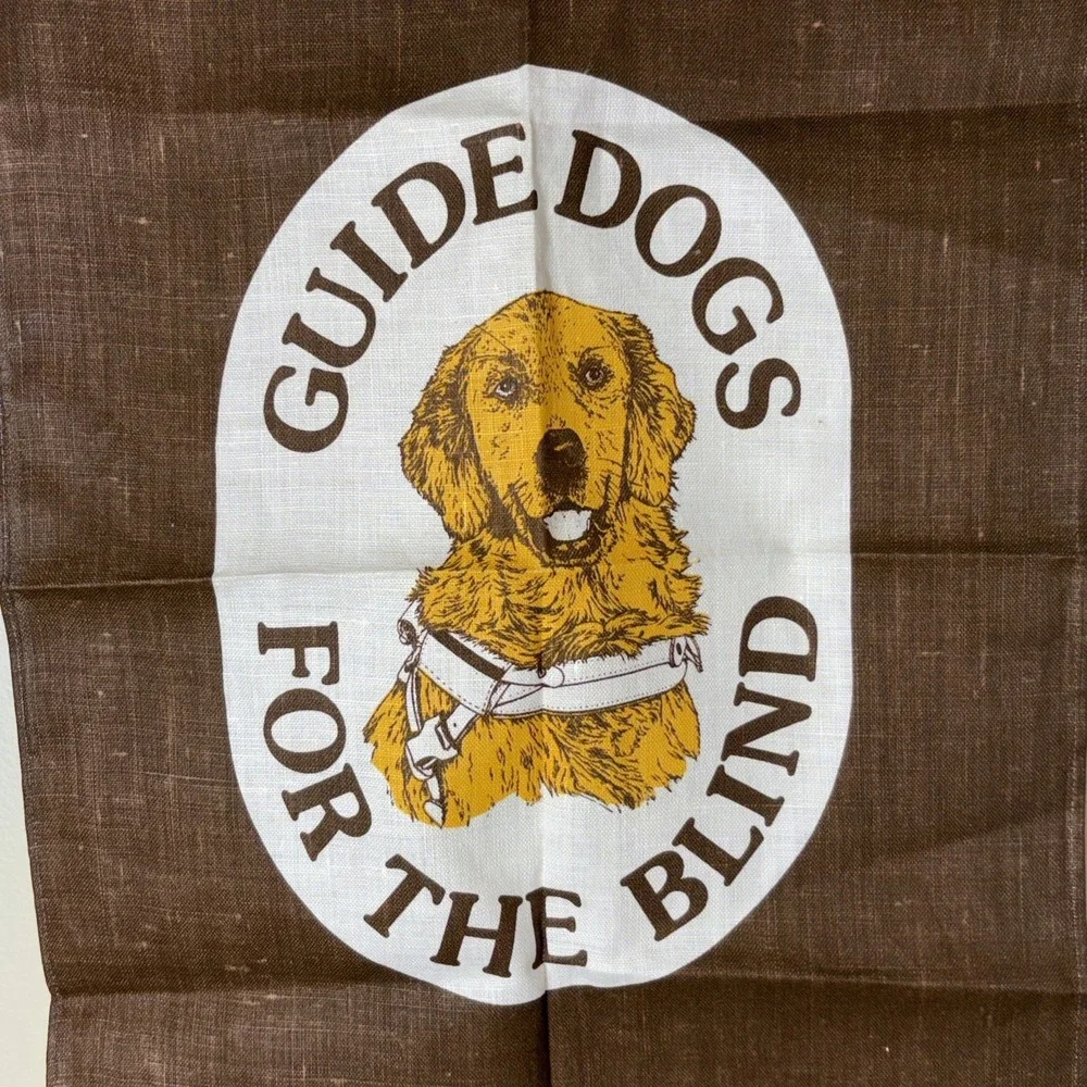 Guide Dogs for the Blind Tea Towel Irish Linen Made‎ In UK